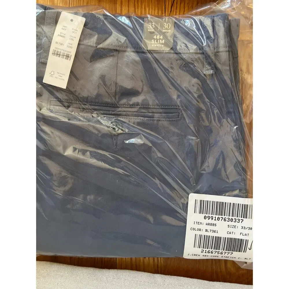 J. Crew 484 Slim-fit stretch chino pant in Dusty Navy size 33/30